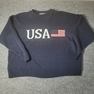 Vintage David Taylor Knit Pullover Sweater Acrylic‎ Black USA Men's Size L EUC